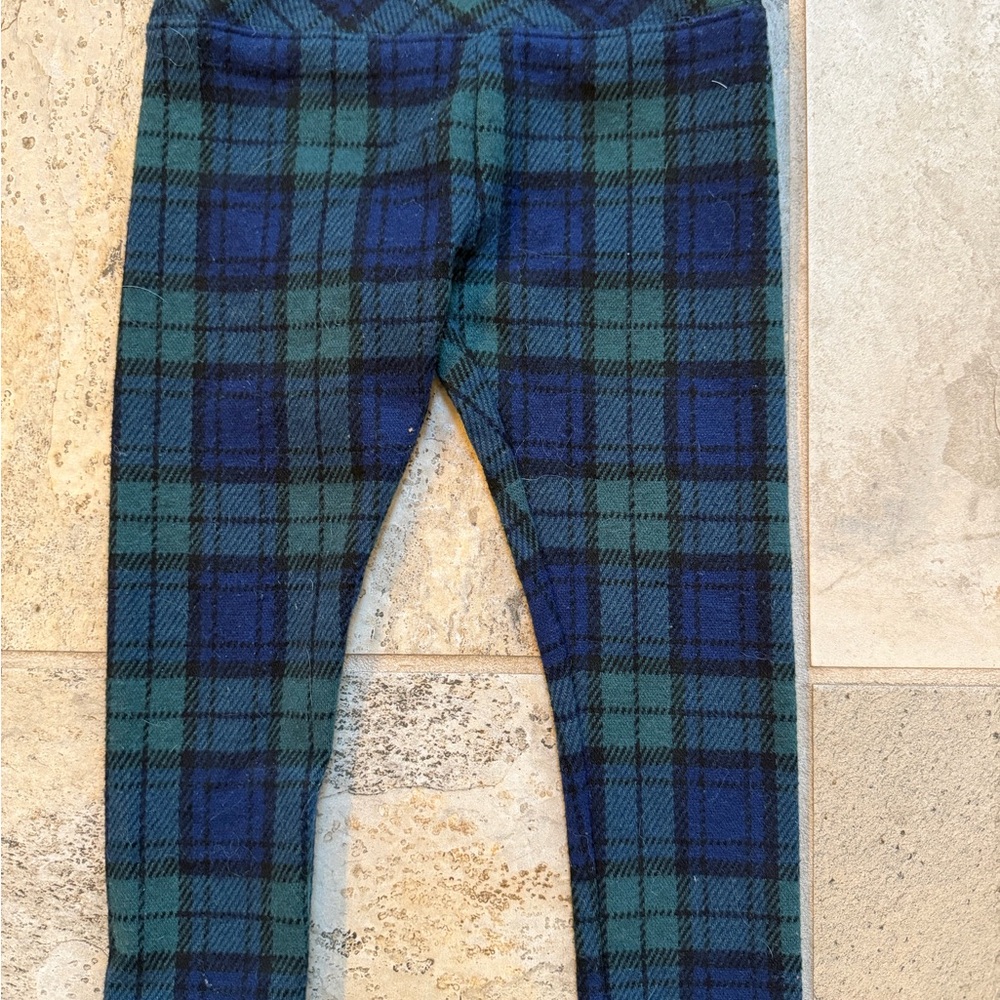 Vineyard Vines Kids Checkered Leggings - Blue and Green